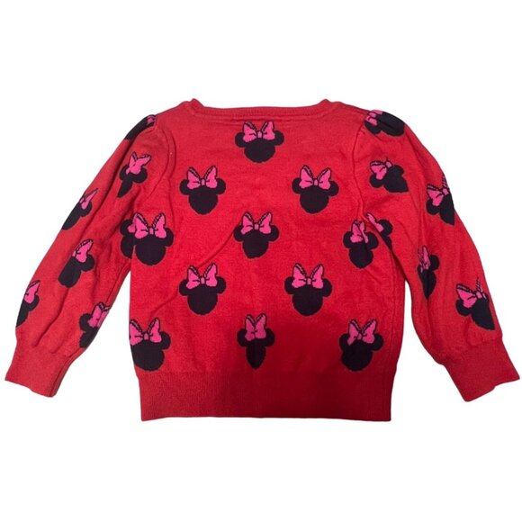 Baby GAP Disney Sweater Minnie Mouse Red Girls Size 3 - Picture 2 of 4